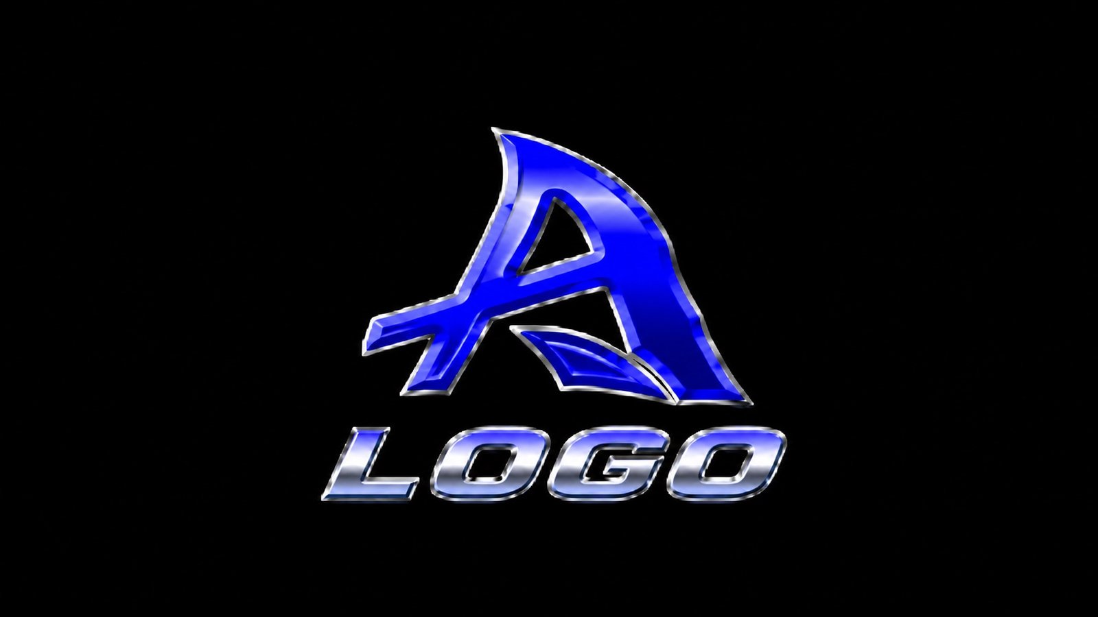Verspieltes Logo mit Farbverlauf und Glanzeffekt